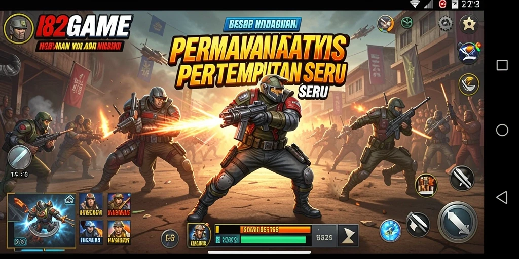 Tangkapan layar dari pertempuran seru di 182GAME.