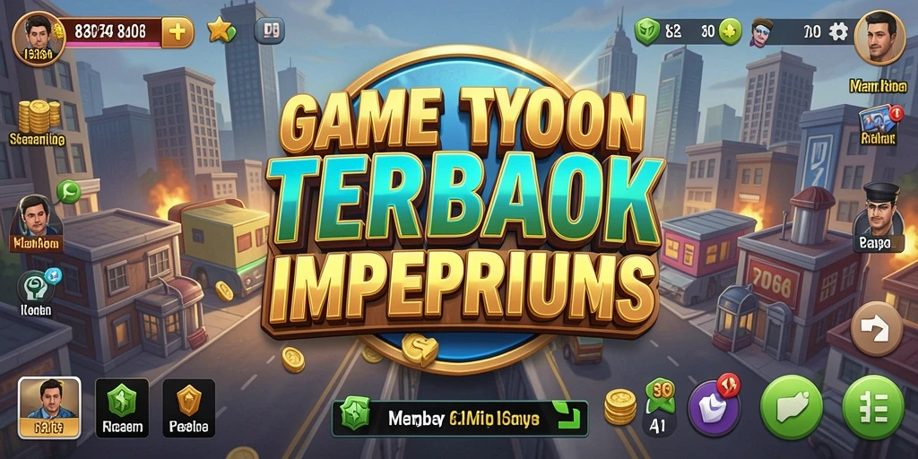 Tampilan gameplay <strong>8364</strong> menunjukkan simulasi bisnis yang dinamis dan interaktif.