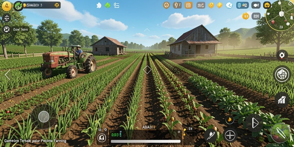 Tangkapan layar gameplay ASIA303 dengan aktivitas bertani yang seru.