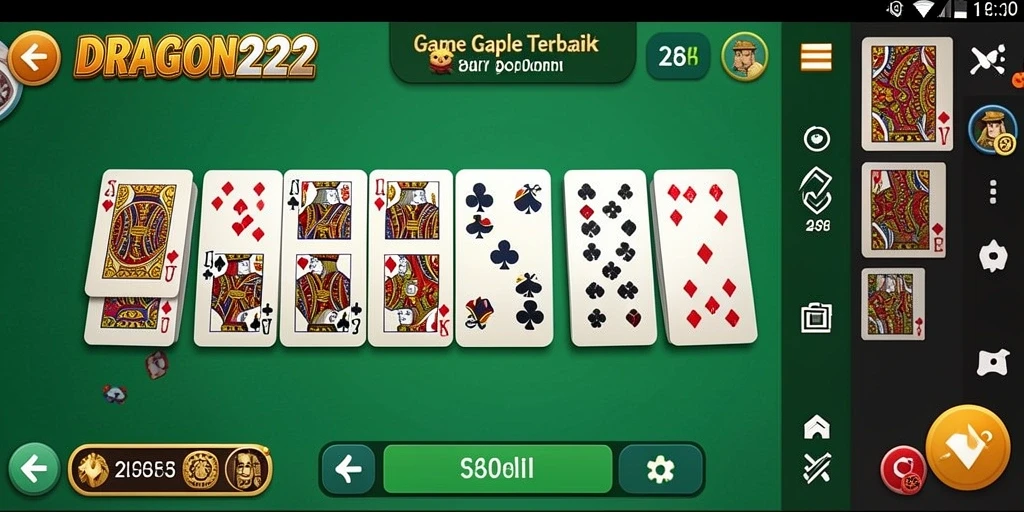 Tampilan gameplay seru dari DRAGON222 dengan suasana Gaple.