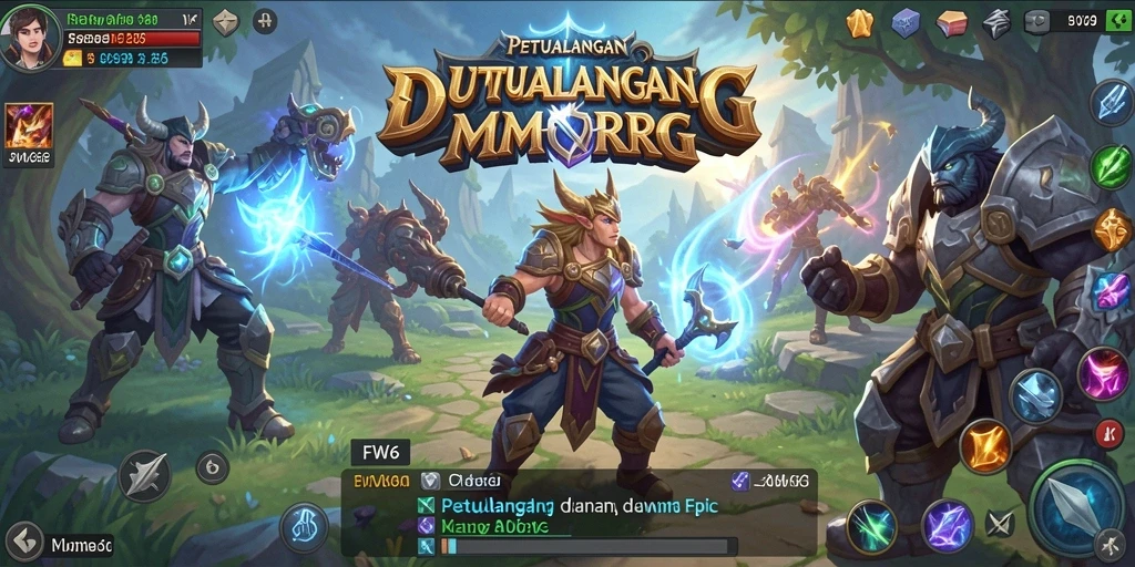Menampilkan aksi seru di dunia MMORPG FW66.