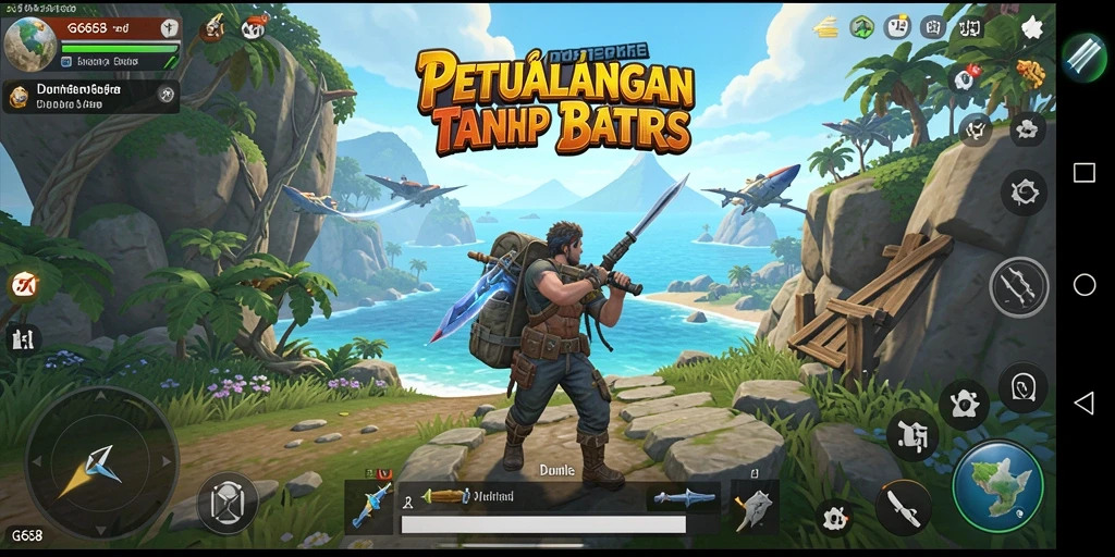 Screenshot gameplay G668 menampilkan dunia terbuka yang luas dan menakjubkan.
