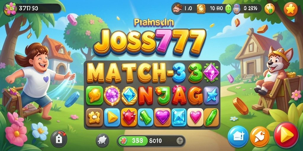 Tampilan gameplay JOSS777 yang menarik dan penuh warna.