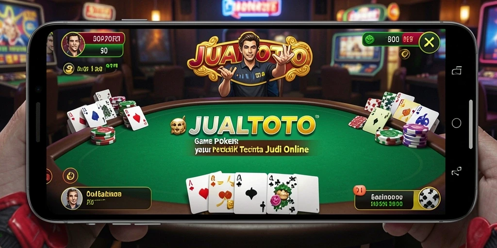 Tampilan gameplay seru di JUALTOTO saat bermain Poker.