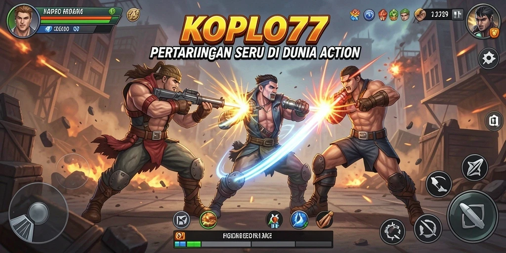 Screenshot KOPLO77 menampilkan aksi pertarungan yang mendebarkan di arena.