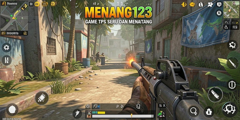 Tampilan gameplay seru dari MENANG123 dalam aksi TPS.