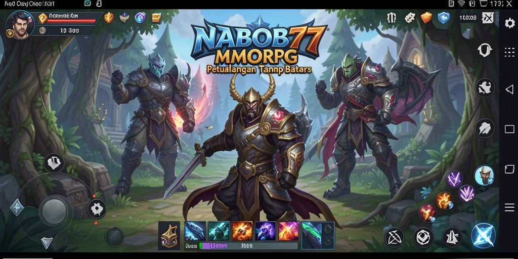 Screenshot gameplay NABOB77 yang menunjukkan aksi pertarungan seru dalam dunia MMORPG.