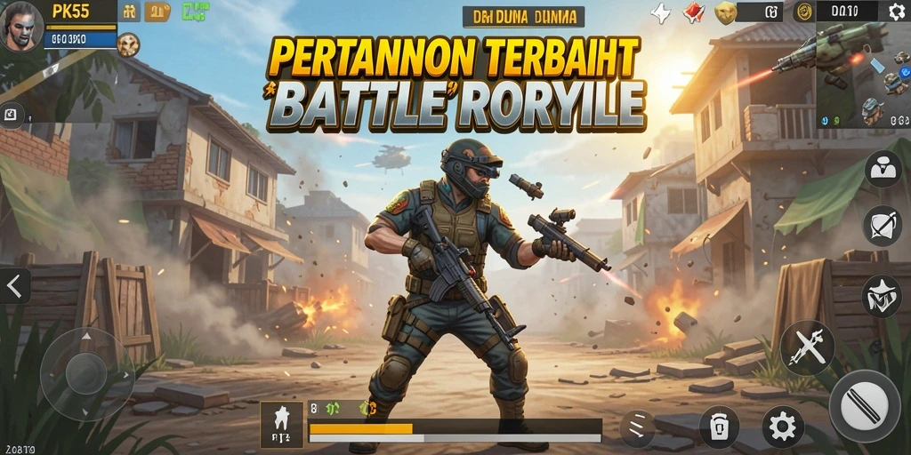 Gameplay PK55 yang mendebarkan dengan aksi pertempuran yang intens.