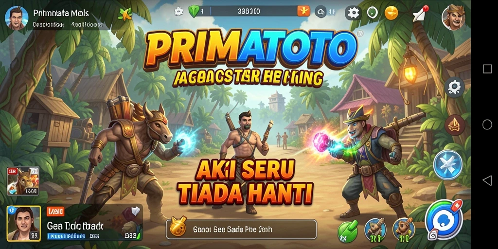 Screenshot gameplay menampilkan aksi mendebarkan di PRIMATOTO.