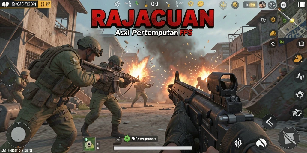 Tampilan aksi menegangkan dalam gameplay RAJACUAN yang penuh ketegangan.