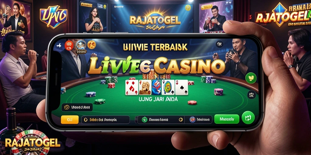 Tampilan gameplay Live Casino yang mendebarkan di RAJATOGEL.