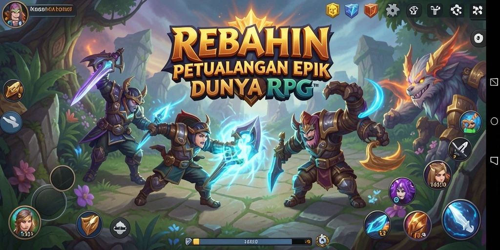 Tampilan gameplay seru dari dunia RPG REBAHIN.