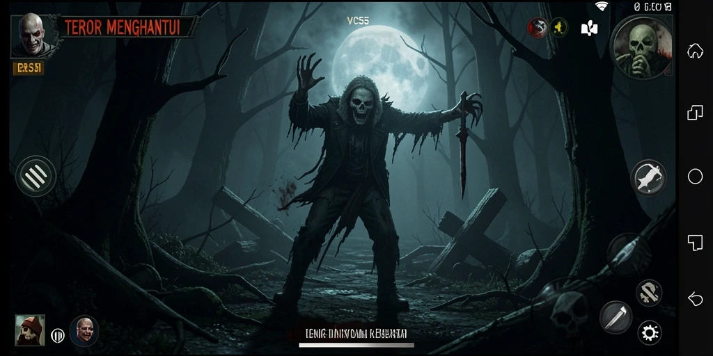 Gameplay VC55 yang menegangkan dan menyeramkan.