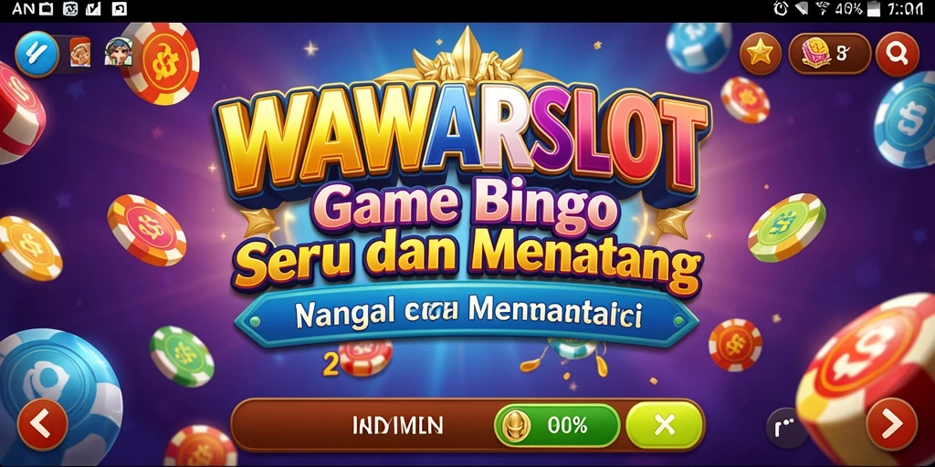 Tampilan gameplay seru di WAWARSLOT dengan papan Bingo yang menawan.