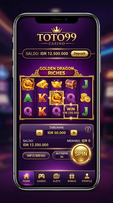 Screenshot fitur unggulan dari aplikasi toto99.